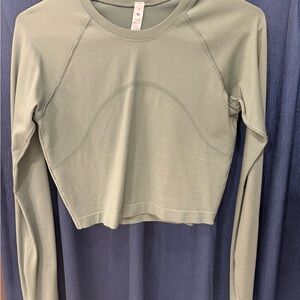 Women's Sage Green Long Sleeve Top